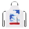Artistic Evangelion-themed apron featuring a surreal, apocalyptic seascape inspired by the Neon Genesis Evangelion series.