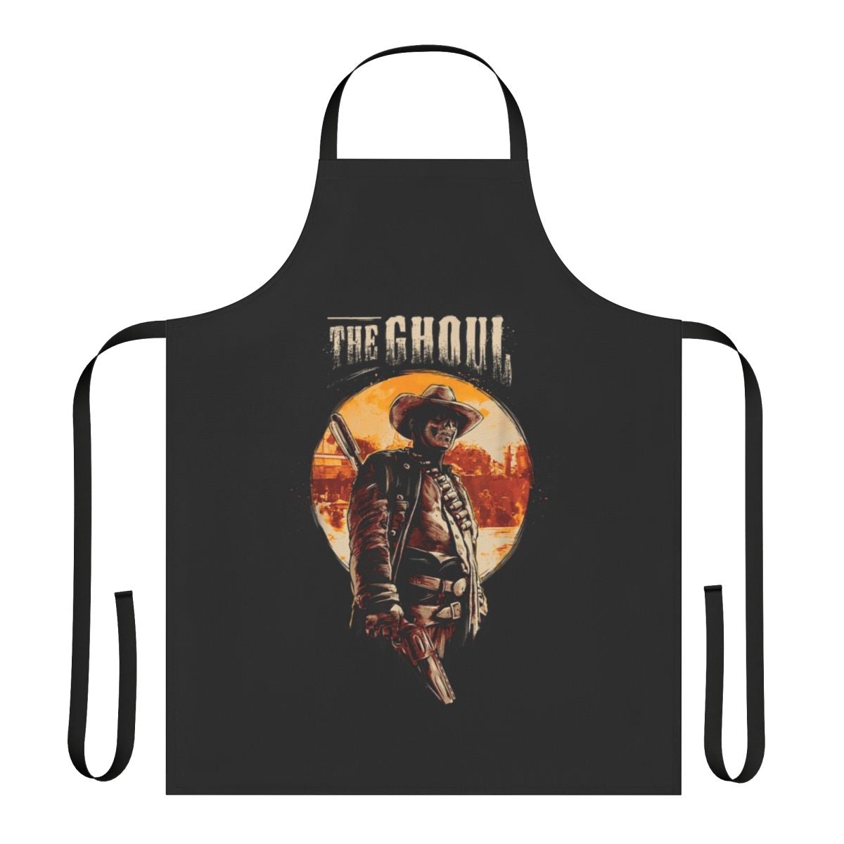 Ghoul-themed apron for Fallout fans, featuring a post-apocalyptic design