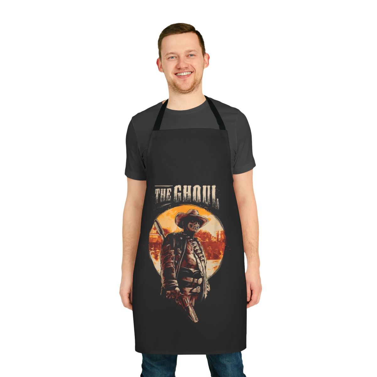 Ghoul-themed apron for Fallout fans, featuring a post-apocalyptic design
