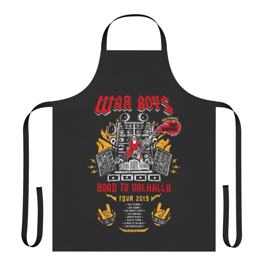 Apocalyptic 'Road to Valhalla' inspired apron with post-apocalyptic, dystopian, sci-fi, action, and adventure elements