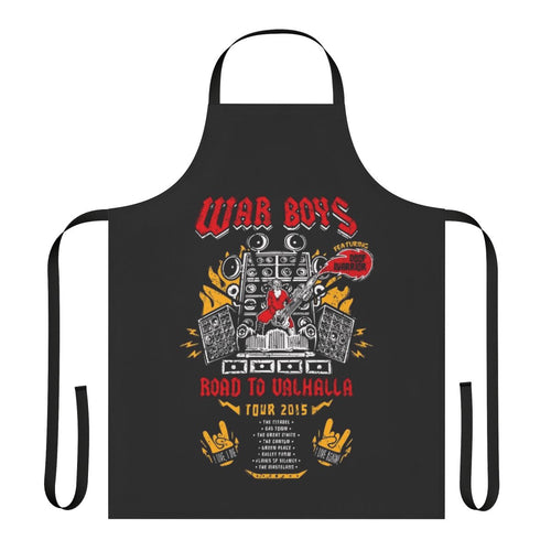 Apocalyptic 'Road to Valhalla' inspired apron with post-apocalyptic, dystopian, sci-fi, action, and adventure elements