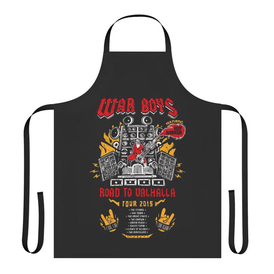 Apocalyptic 'Road to Valhalla' inspired apron with post-apocalyptic, dystopian, sci-fi, action, and adventure elements