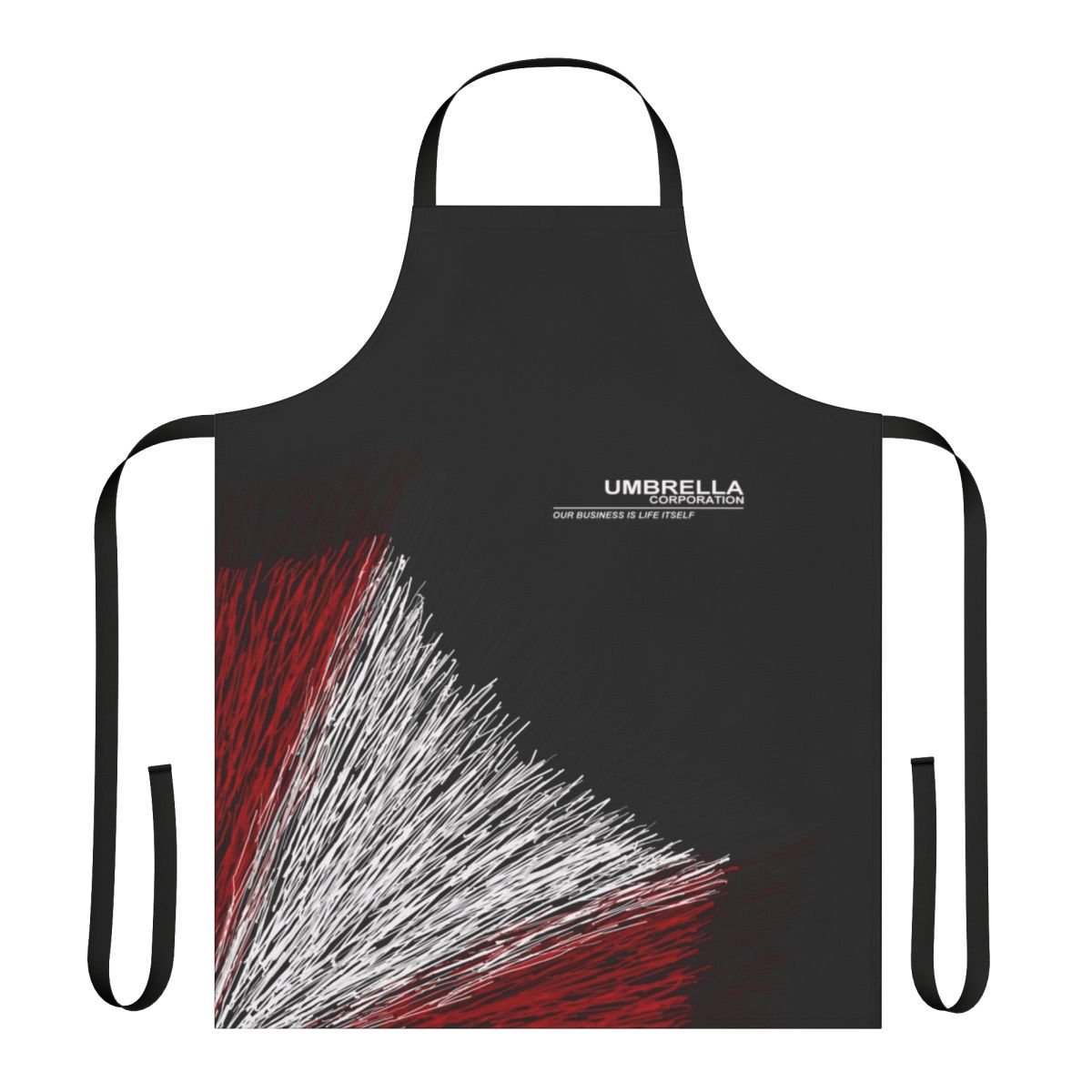 Apron featuring the iconic Umbrella Corporation logo from the Resident Evil video game series