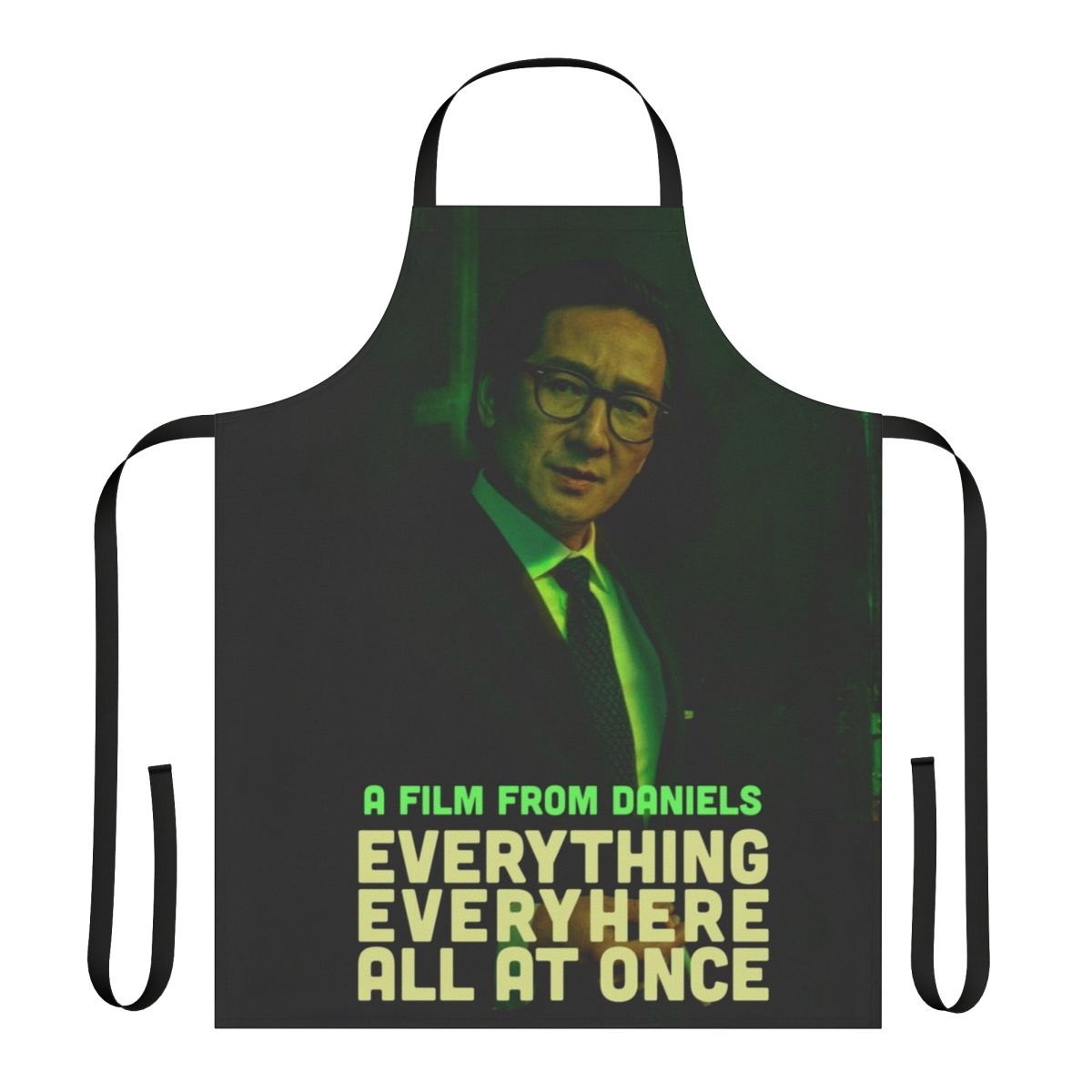 Apron featuring the iconic imagery and characters from the acclaimed film "Everything Everywhere All At Once"
