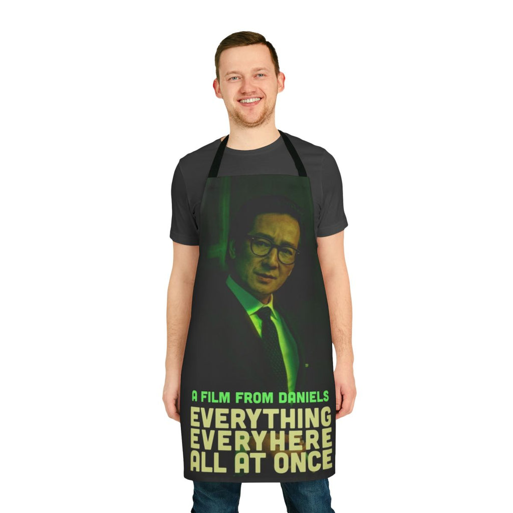 Apron featuring the iconic imagery and characters from the acclaimed film "Everything Everywhere All At Once"