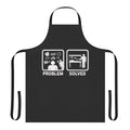 Humorous apron featuring a cartoon fish design for fish keepers and aquarium hobbyists