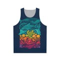 Colorful aquatic spectrum unisex tank top