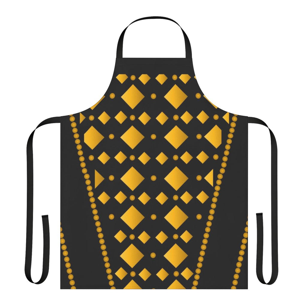 Apron featuring the design and colors of the Catherine of Aragon costume from the musical Six