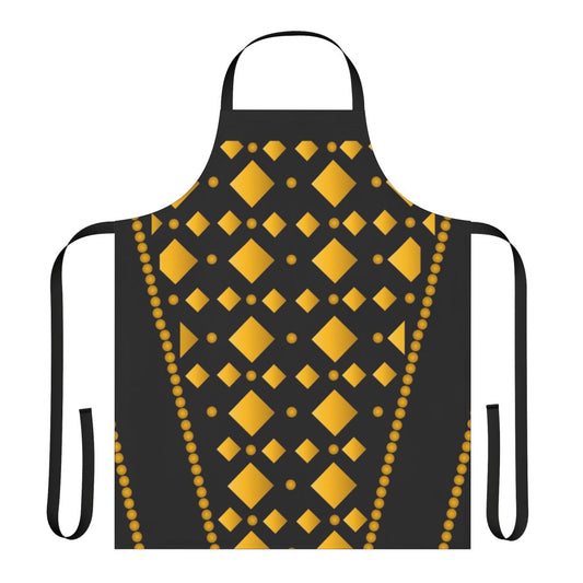 Apron featuring the design and colors of the Catherine of Aragon costume from the musical Six