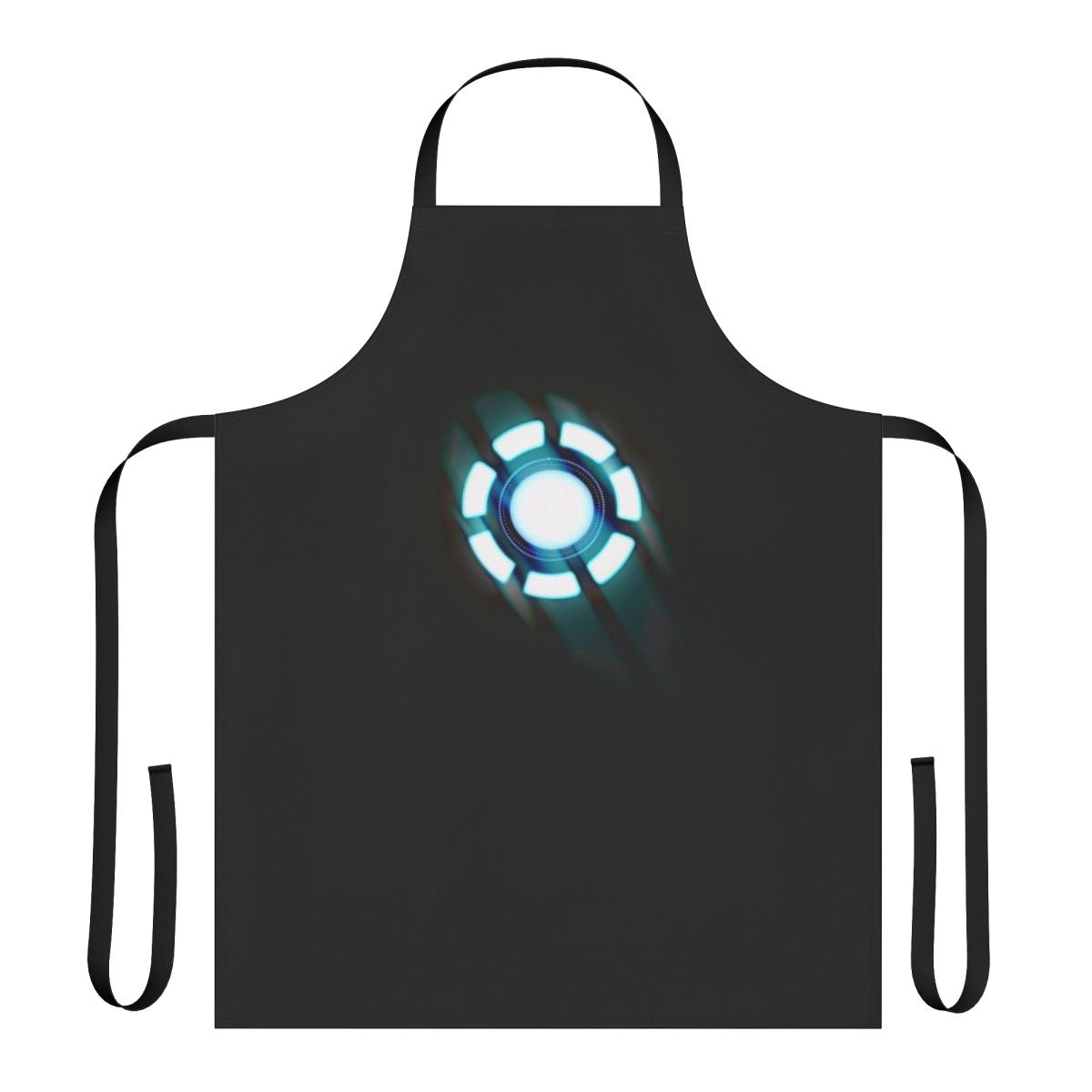 Arc reactor inspired superhero apron with a unique t-shirt design graphic