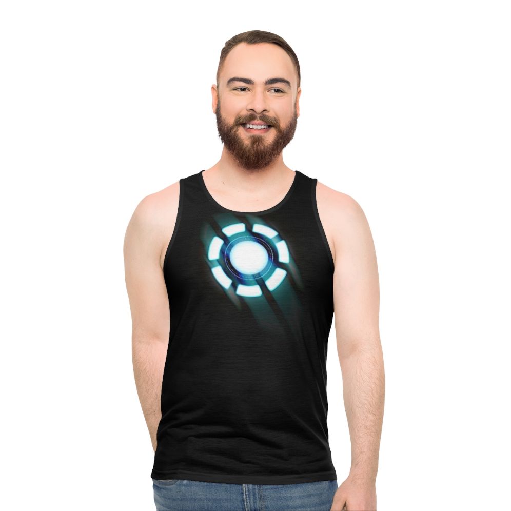 Unisex tank top with arc reactor design