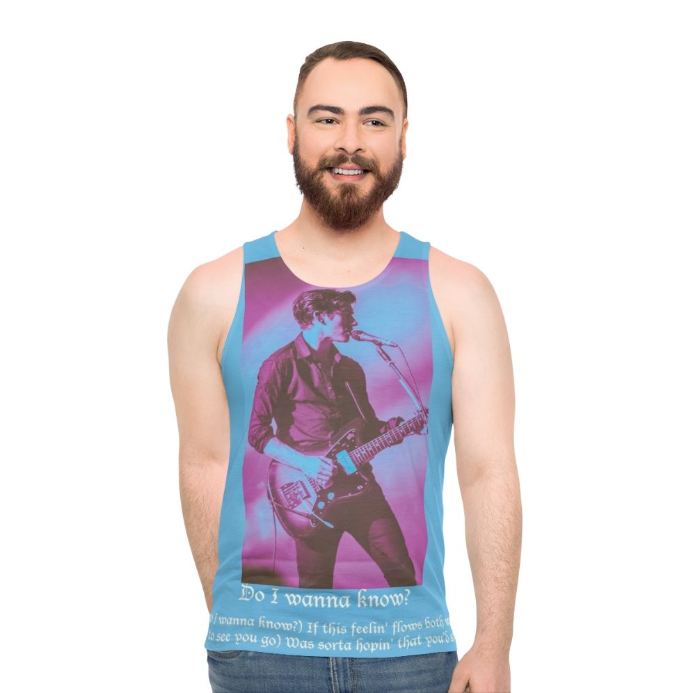 Arctic Monkeys Alex Turner Unisex Blue Tank Top