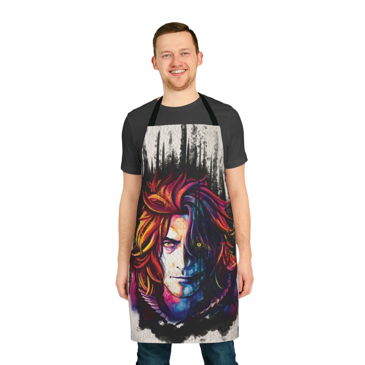 Ardyn Izunia inspired apron, featuring the villain from Final Fantasy XV video game.