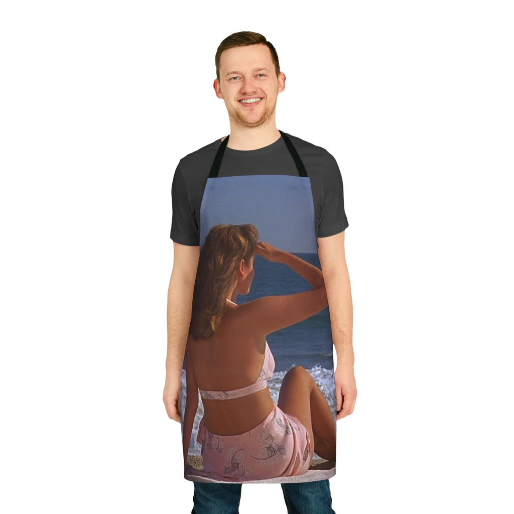 "Are You in Pictures?" inspired apron featuring a cinematic design for Coen Brothers fans
