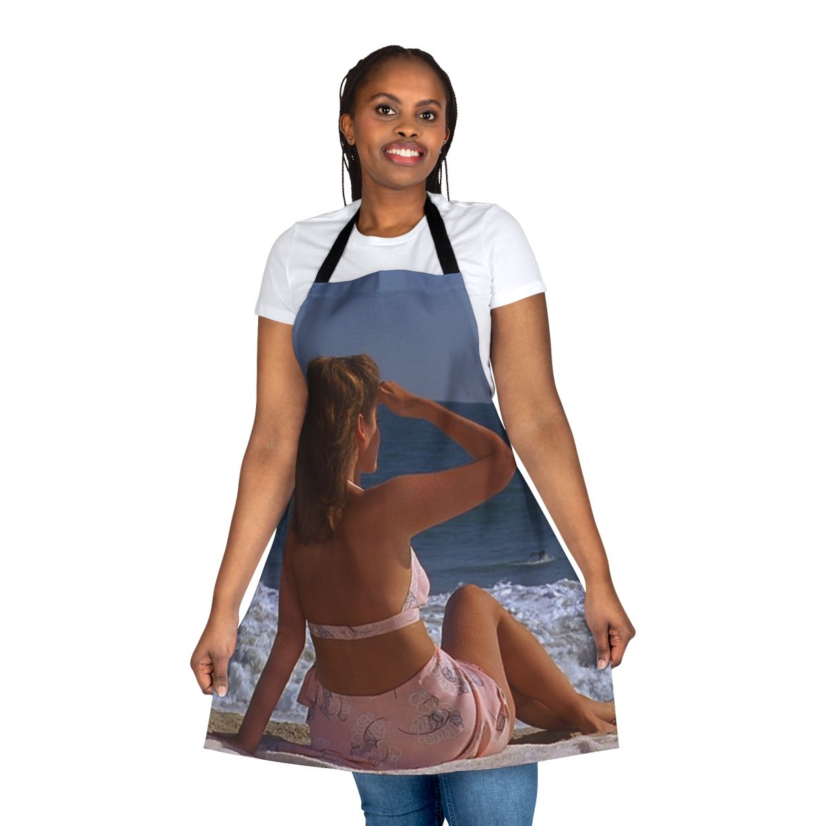 "Are You in Pictures?" inspired apron featuring a cinematic design for Coen Brothers fans