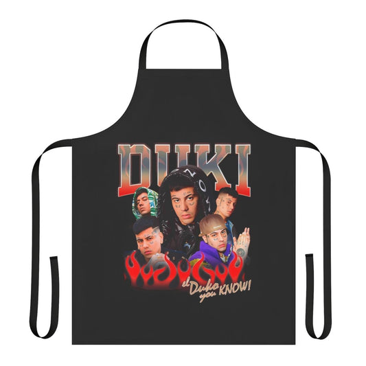 Duki-inspired apron, featuring the Argentine rapper's signature style