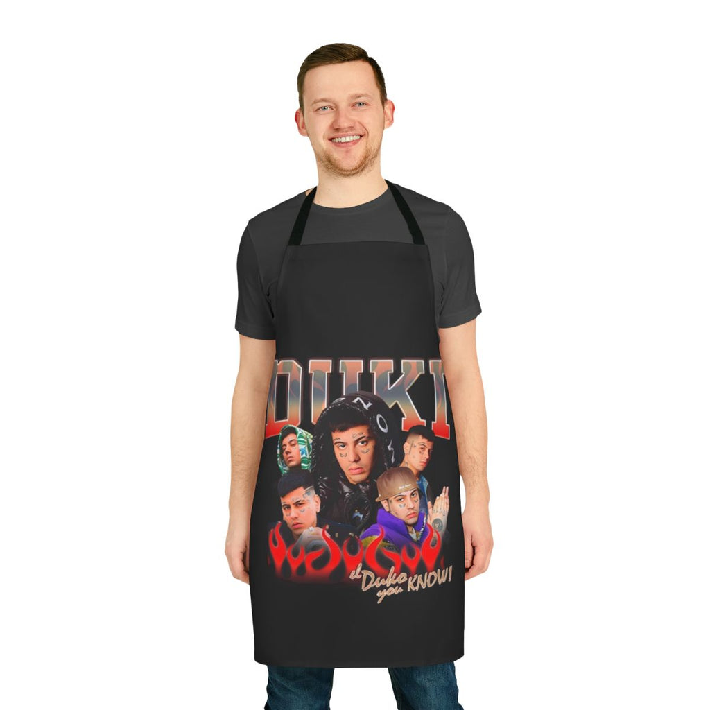 Duki-inspired apron, featuring the Argentine rapper's signature style