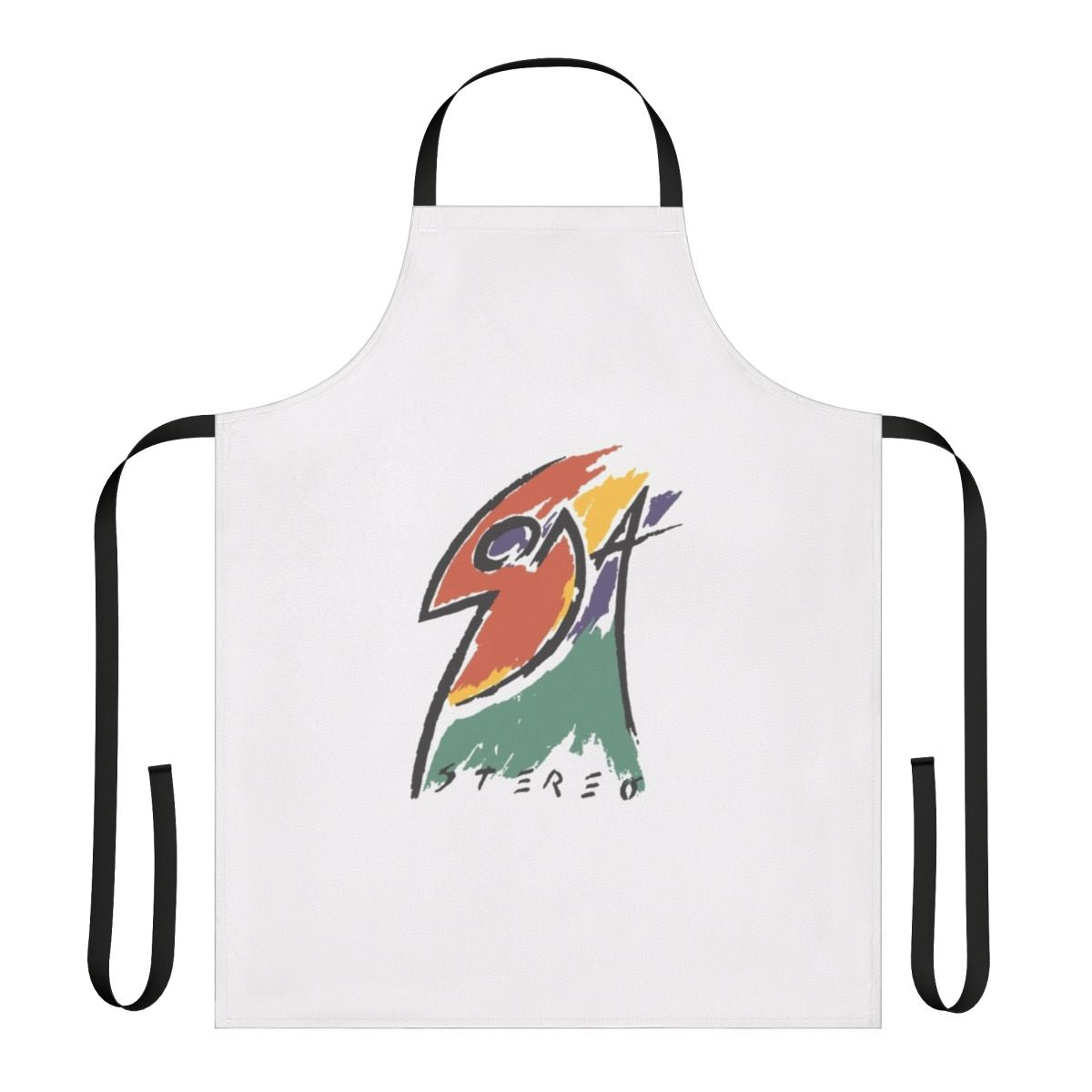 Soda Stereo Inspired Apron with Argentinian 90s Rock Band Graphics