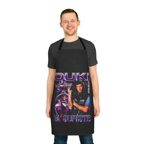 Duki-inspired apron with argentinian trap and rap music design