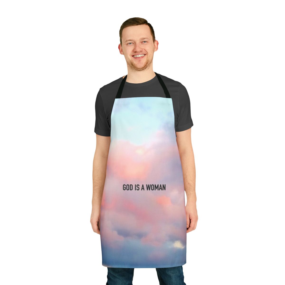 Ariana Grande-inspired apron with "Dangerous Woman" design