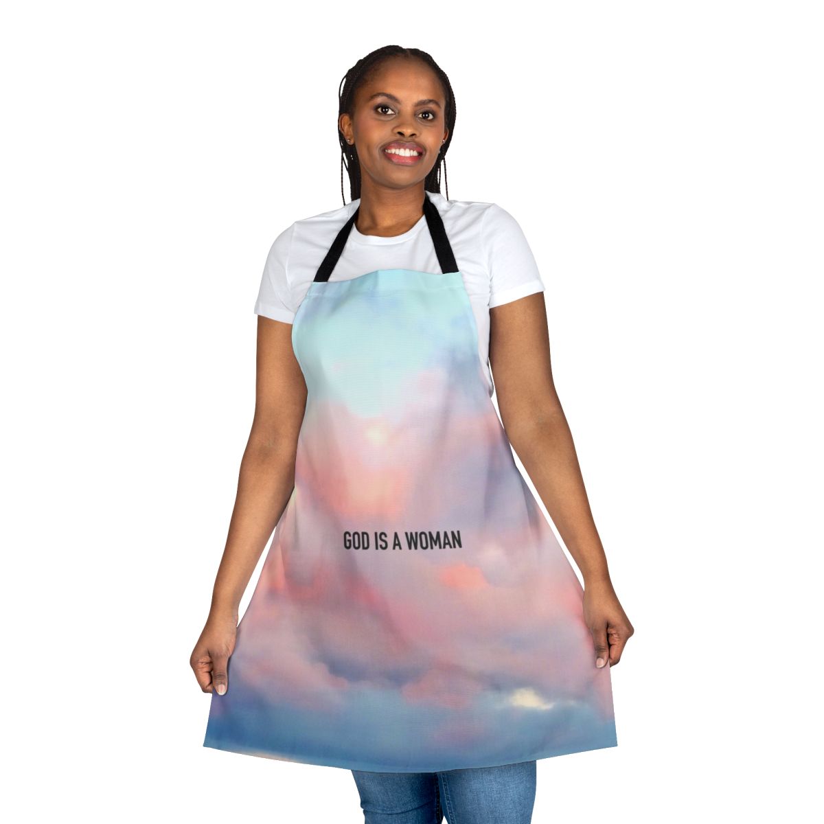 Ariana Grande-inspired apron with "Dangerous Woman" design