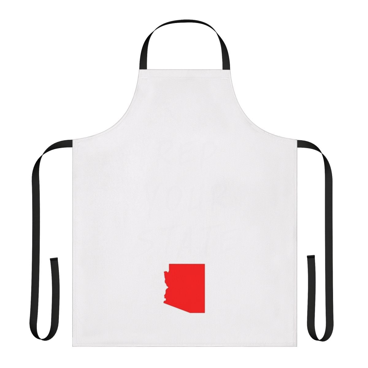 Arizona state-themed apron with flag and state outline design