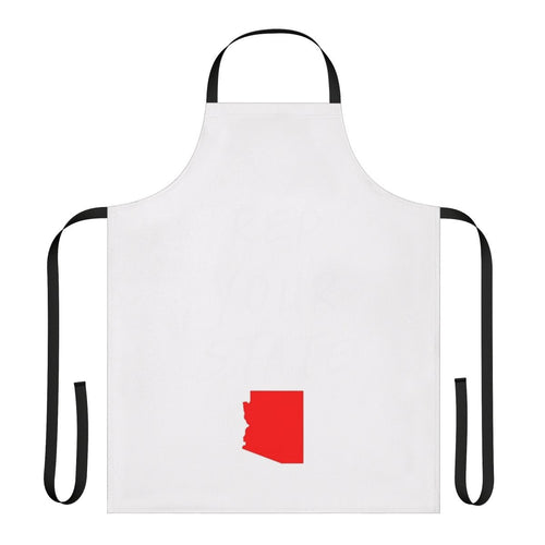 Arizona state-themed apron with flag and state outline design