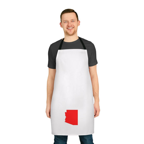 Arizona state-themed apron with flag and state outline design