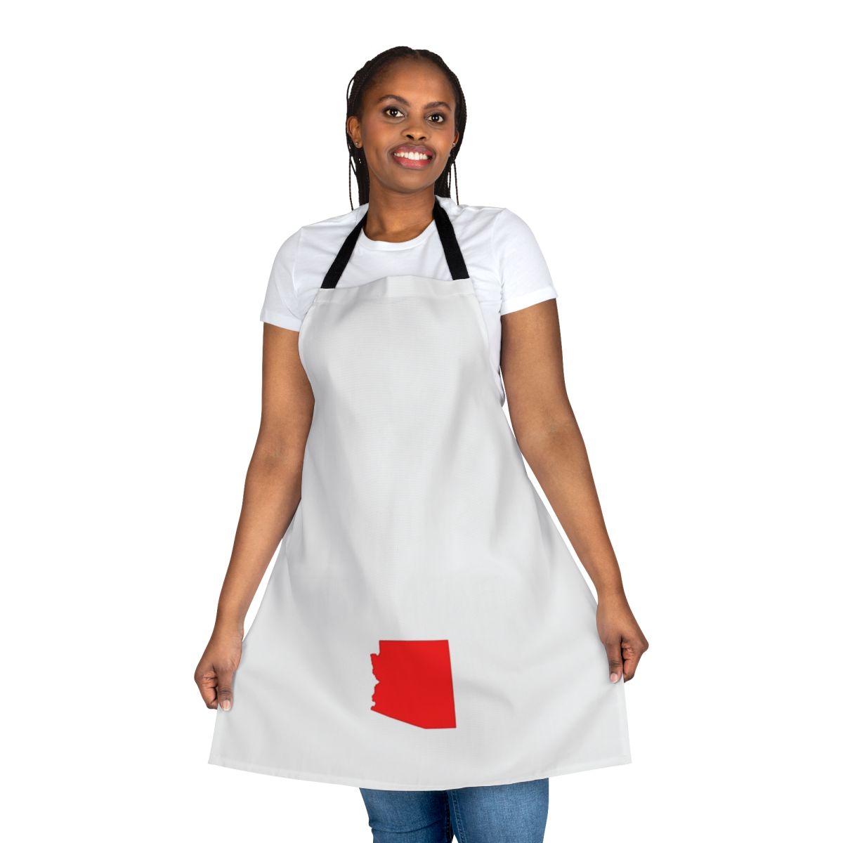 Arizona state-themed apron with flag and state outline design