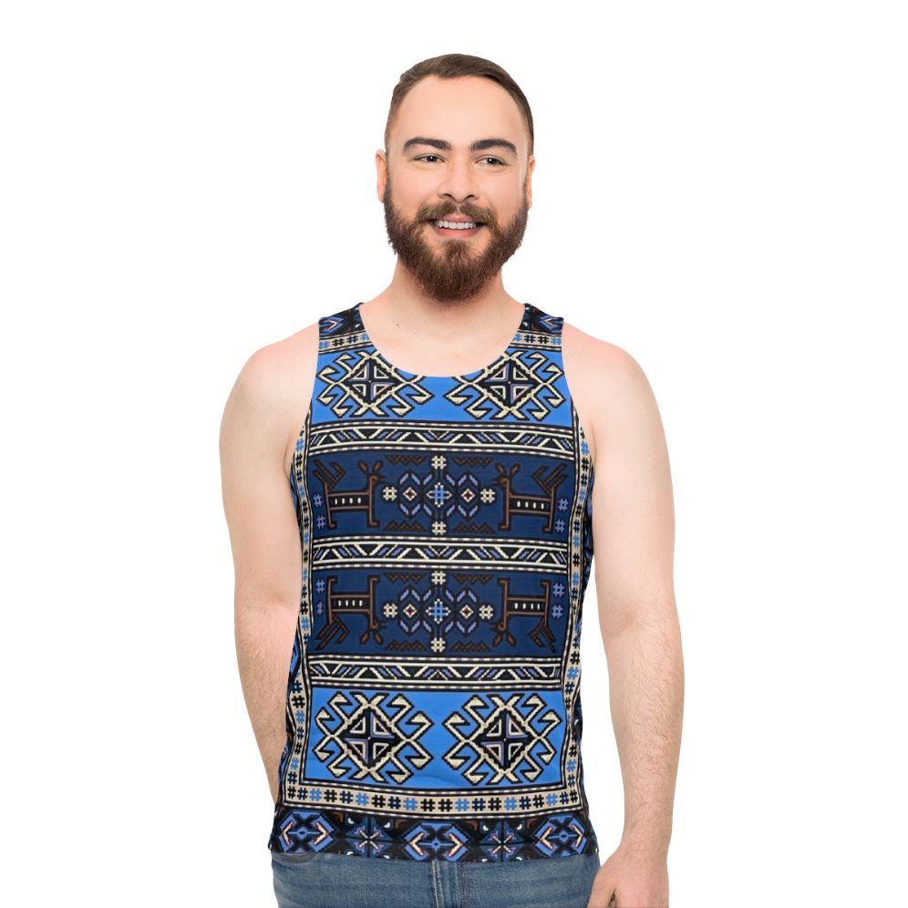 Armenian art pattern unisex tank top