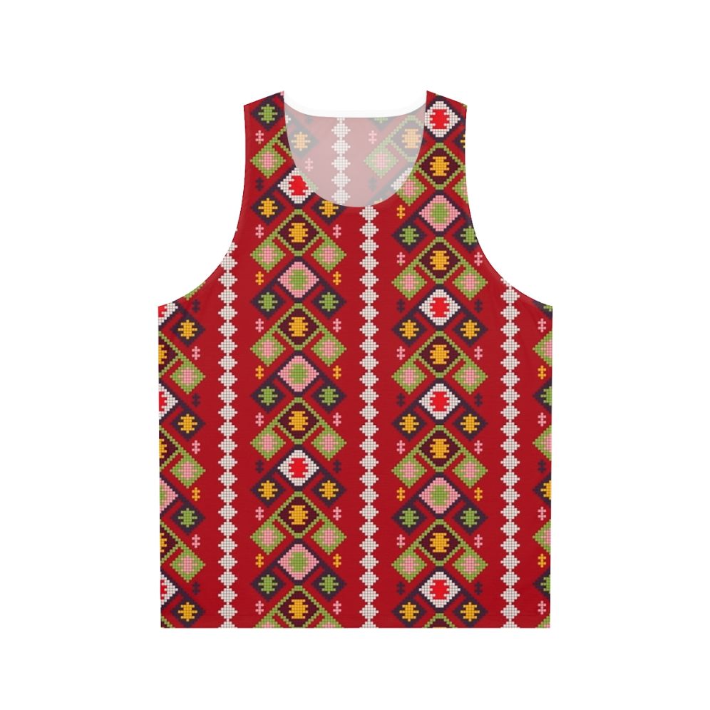 Traditional Armenian carpet pattern unisex tank top