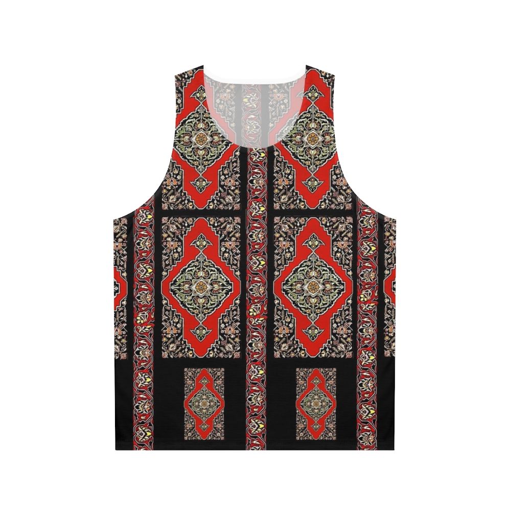 Unisex tank top featuring Armenian folk art design