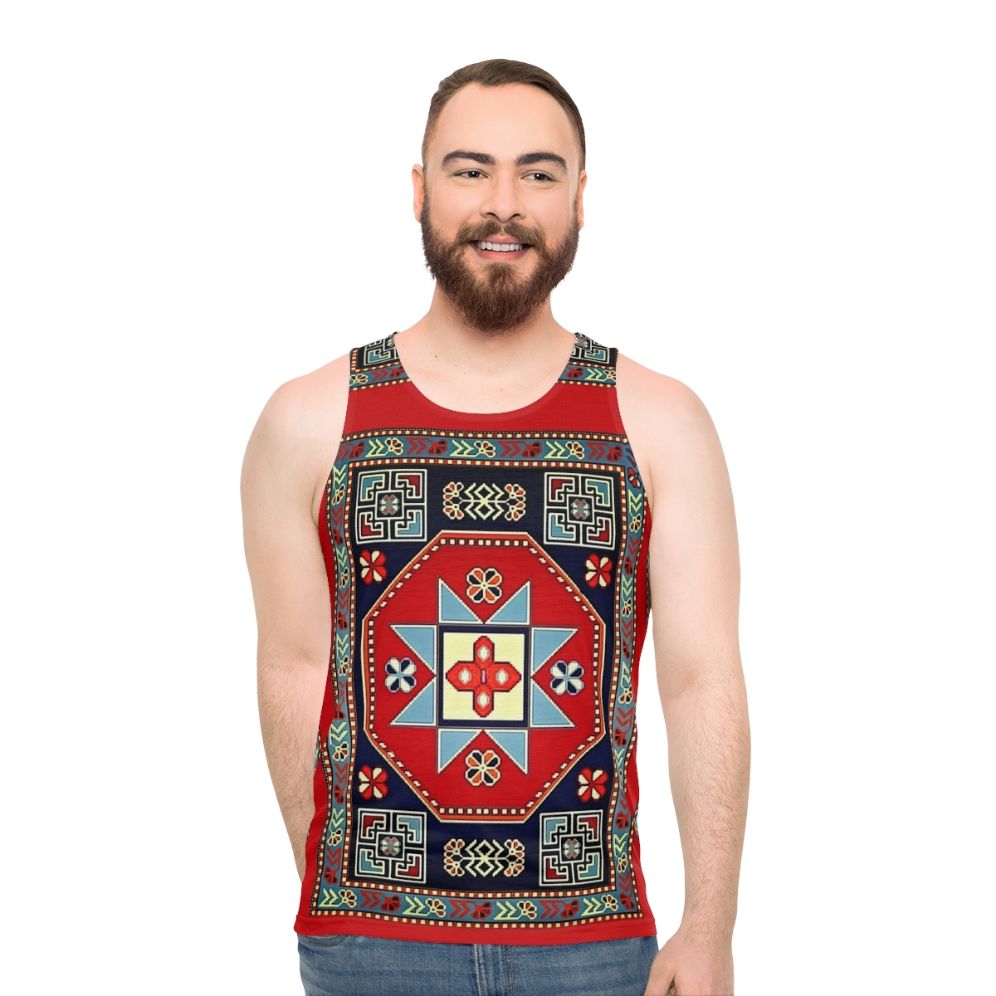 Armenian folk art unisex tank top