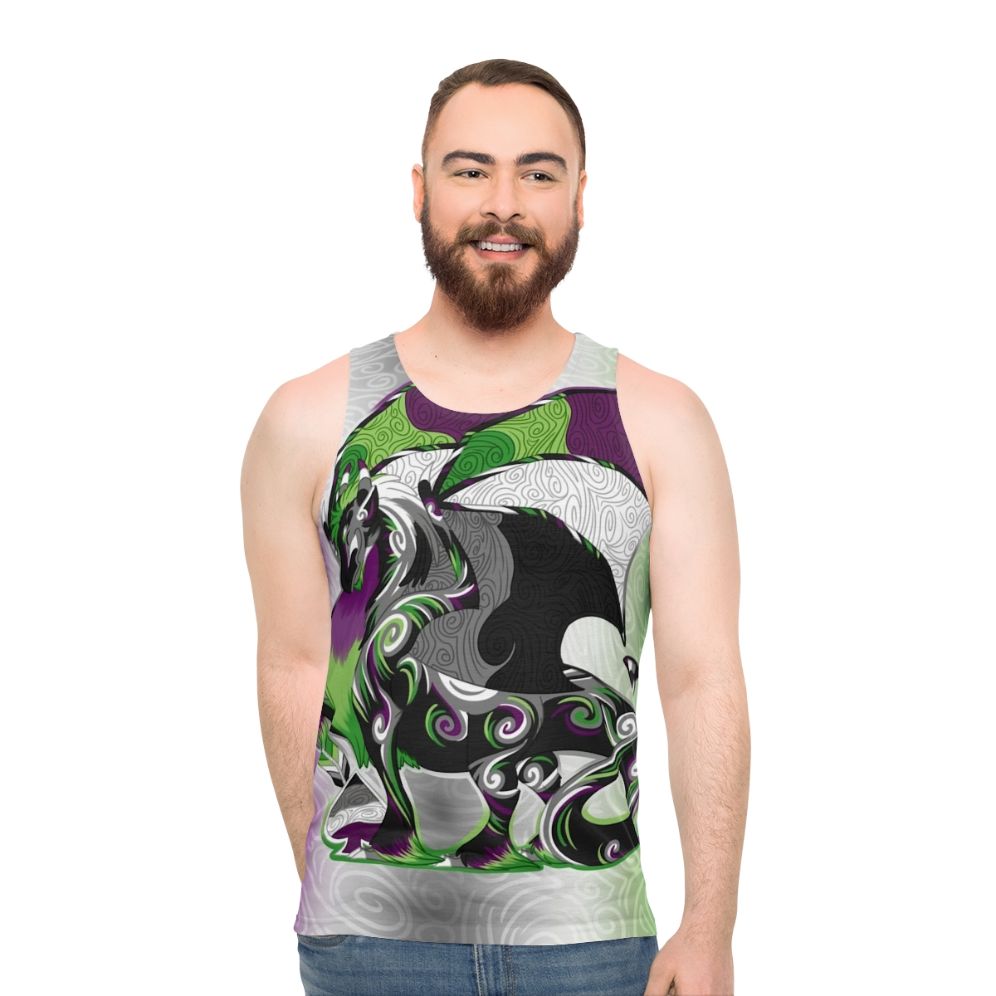 Aro Ace Pride Dragon Unisex Tank Top