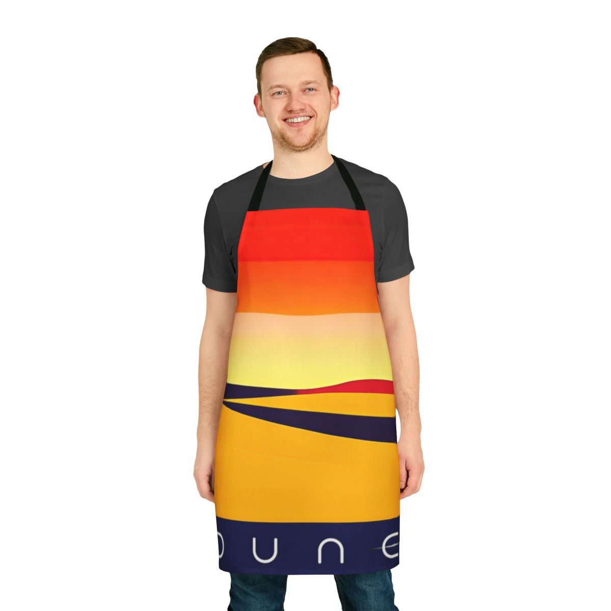 Dune-inspired apron featuring Arrakis desert landscape