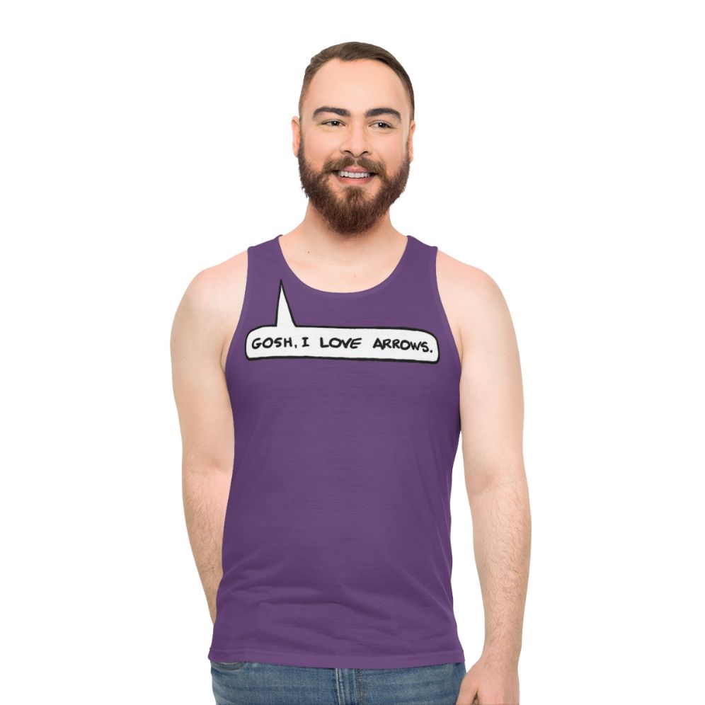 Unisex graphic arrow tank top