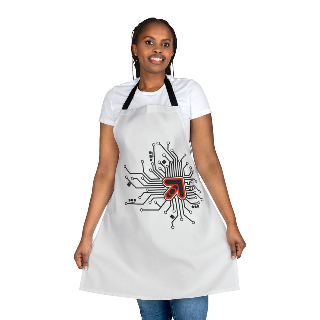 Apron with a bold arrow pattern, designed for dance game fans