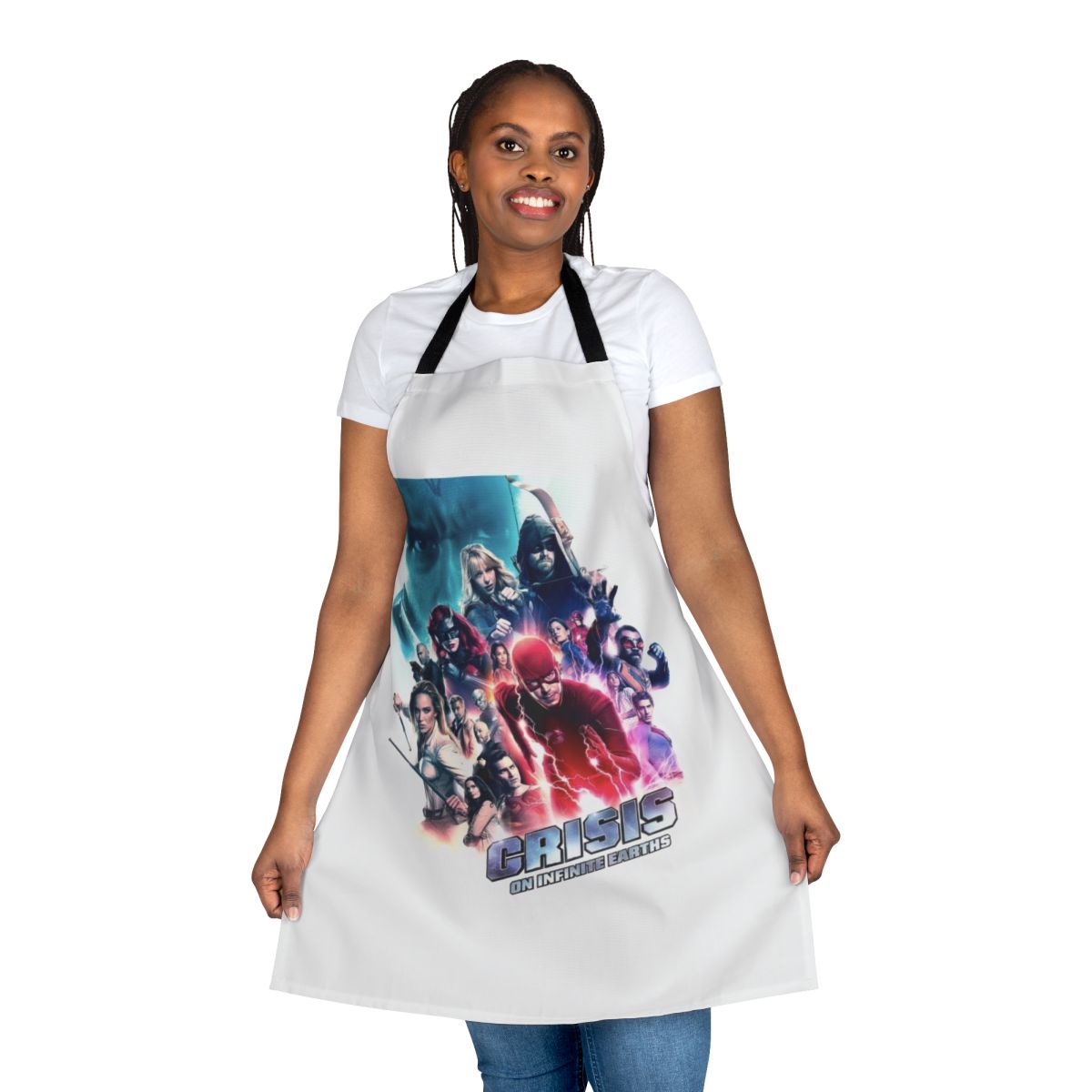 Arrowverse-Inspired Crisis Superhero Apron with Caity Lotz's White Canary and Black Canary Characters