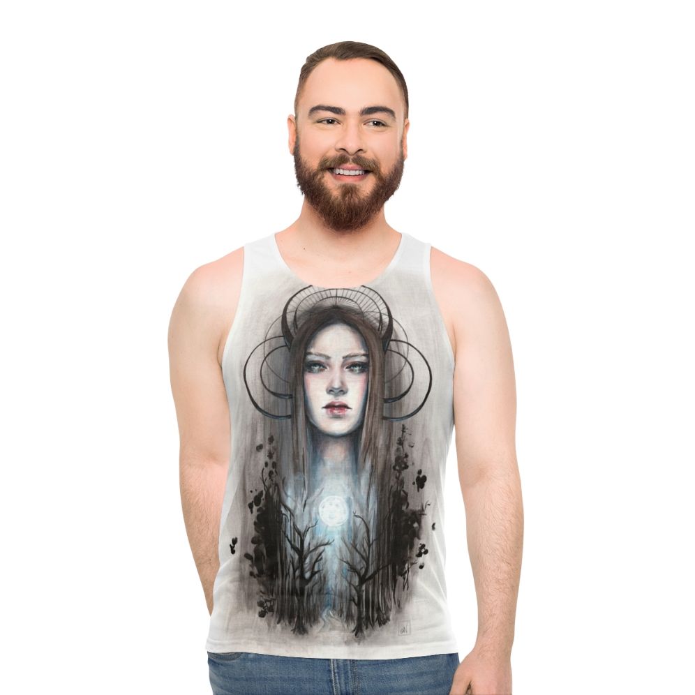 Artemis Acrylic and Ink Painting Unisex Tank Top