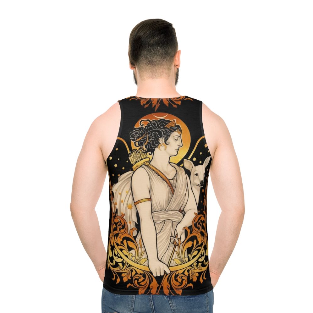 Artemis Unisex Tank Top with Starry Night and Greek Goddess Design