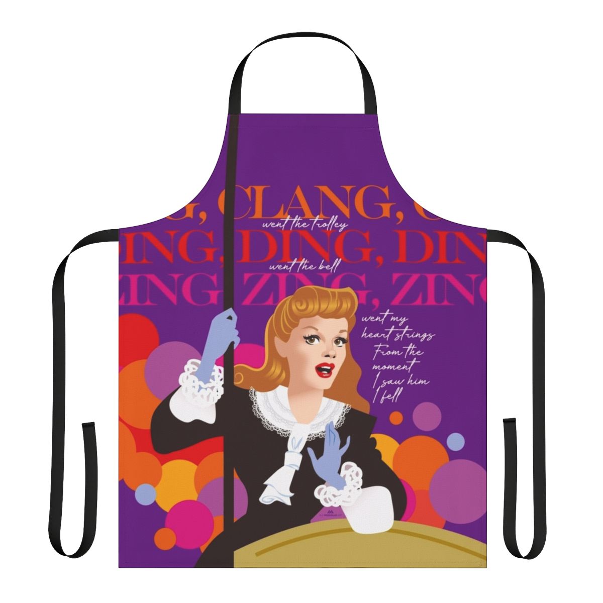 Trolley apron featuring the unique artwork of Alejandro Mogollo