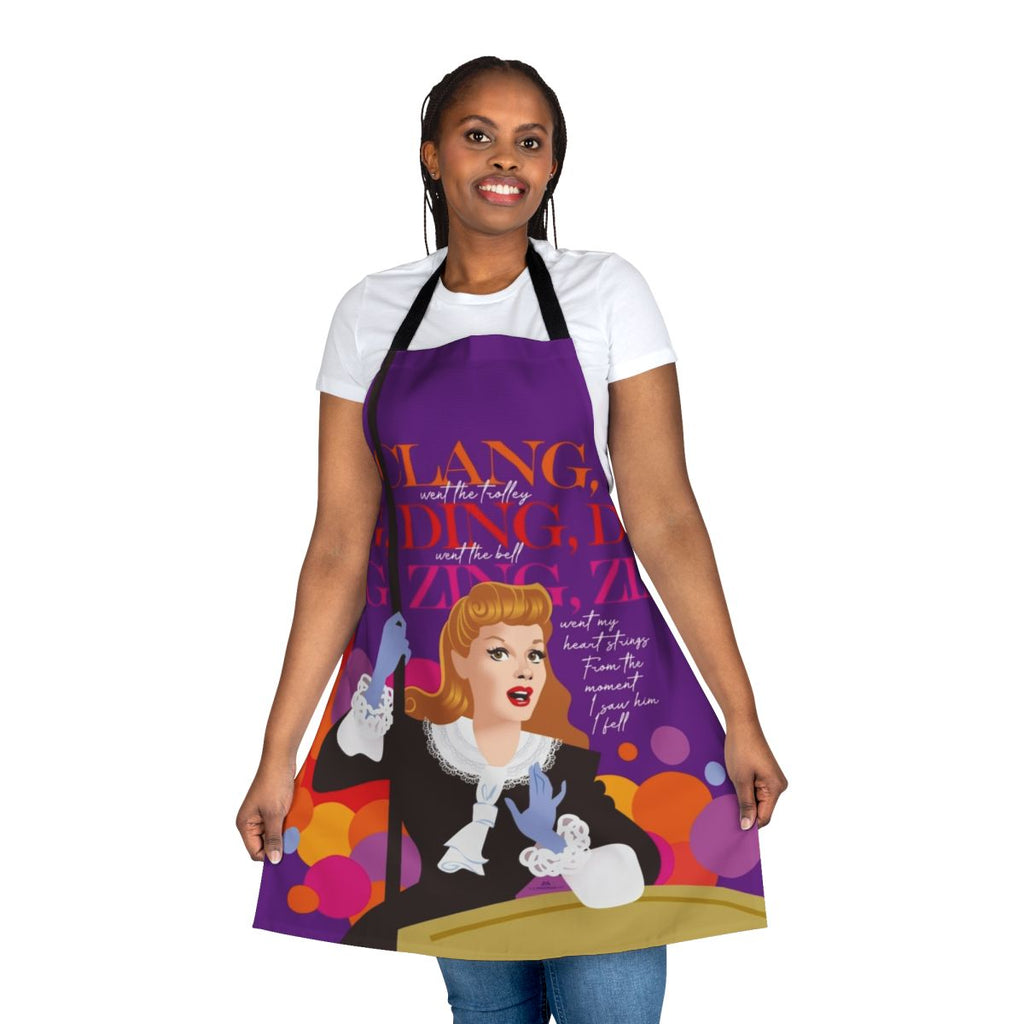 Trolley apron featuring the unique artwork of Alejandro Mogollo