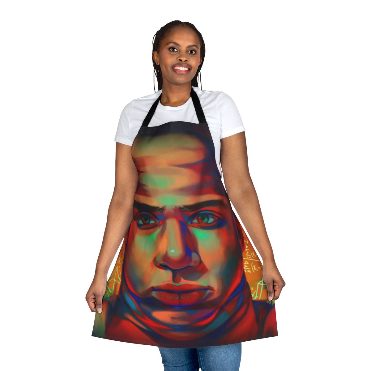Stylish apron featuring Tyler1's iconic face and Draven design, perfect for League of Legends enthusiasts.