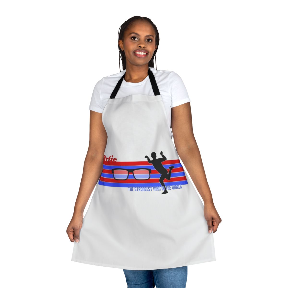 Artie the Strongest Man Apron featuring iconic characters from The Adventures of Pete and Pete