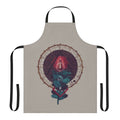 Birth apron featuring abstract sacred geometry and occult symbols in a fantasy design