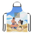 Handmade custom apron with unique art design for home chefs and culinary artists