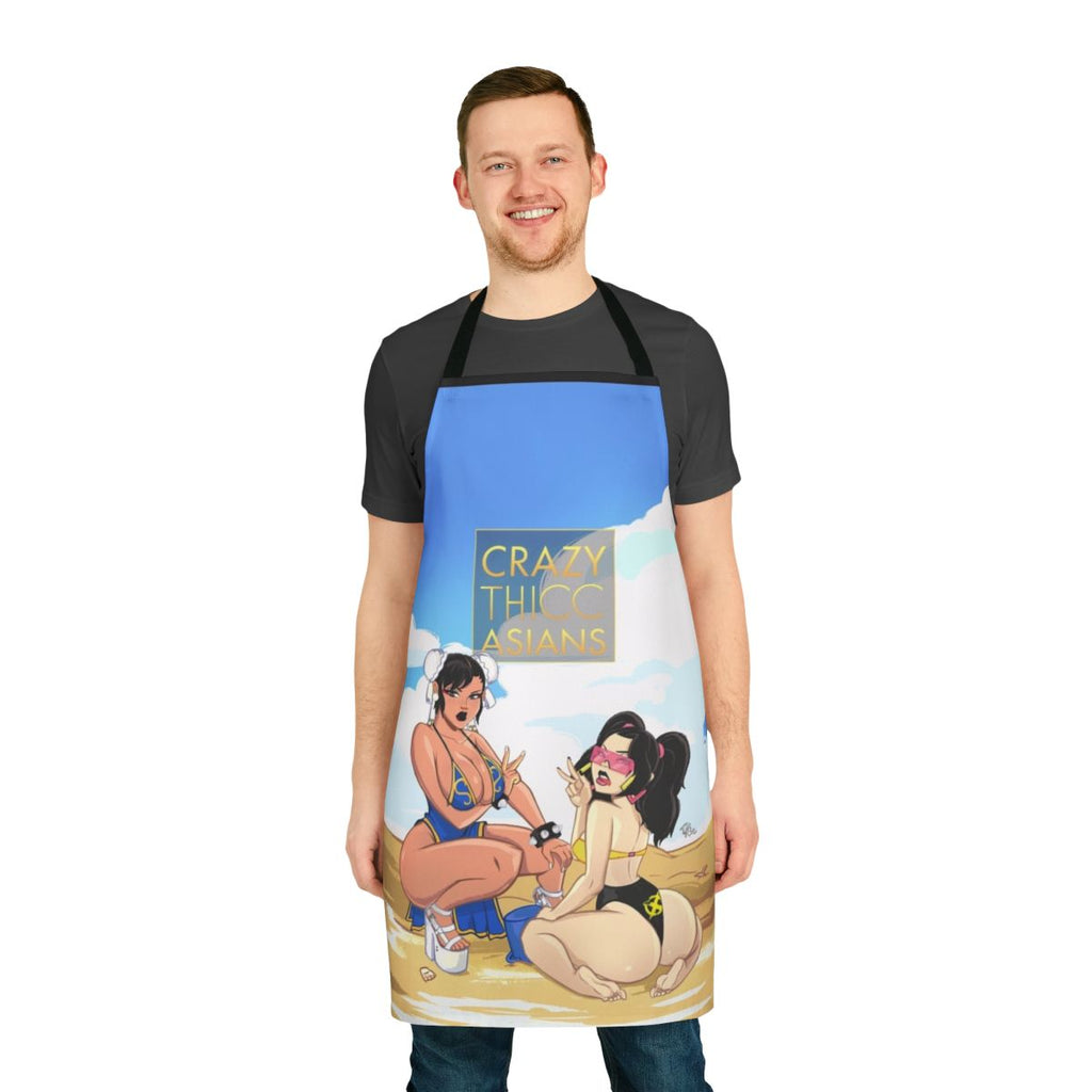 Handmade custom apron with unique art design for home chefs and culinary artists