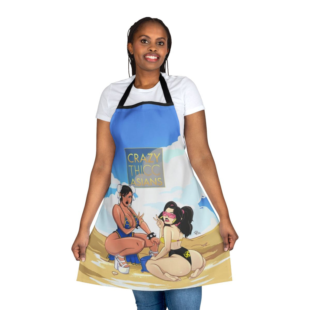 Handmade custom apron with unique art design for home chefs and culinary artists