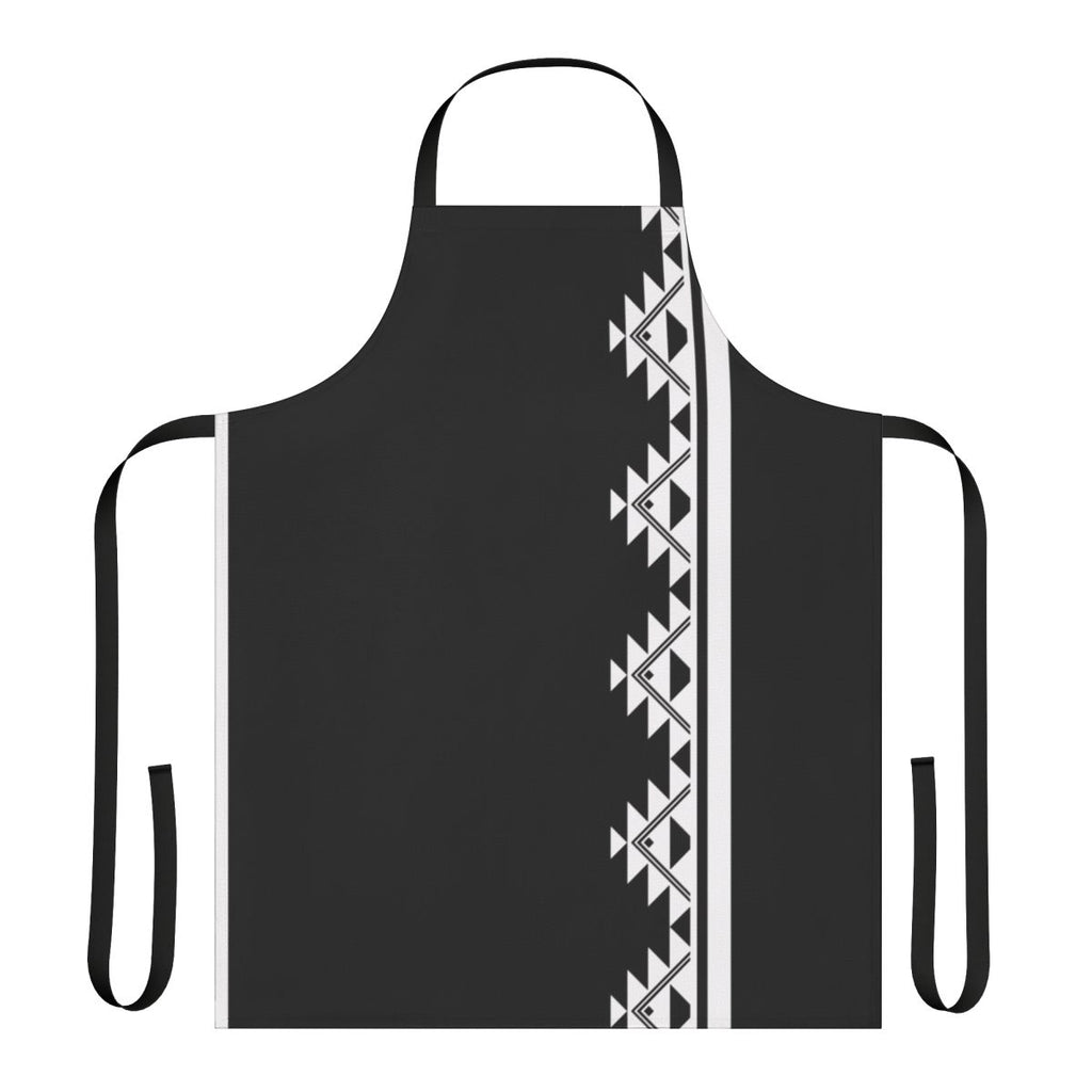 An artisan-crafted apron featuring a mountain design and inspired by Native American tribal culture and traditions.