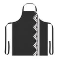 An artisan-crafted apron featuring a mountain design and inspired by Native American tribal culture and traditions.